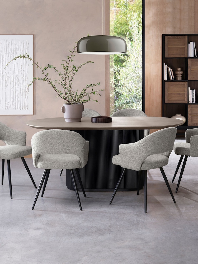 Bentley Designs Grey Jorge 6 Seater Dining Table - Image 2 of 5