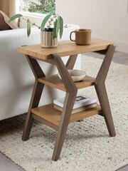 Bentley Designs Oak Light Weathered Kristen Side Table - Image 1 of 4