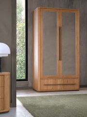 Bentley Designs Knotty Oak Vega Double Wardrobe - Image 1 of 4