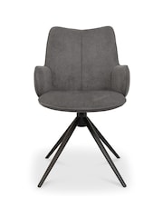 Bentley Designs Grey Rowan 360° Return Swivel Chair - Image 4 of 5