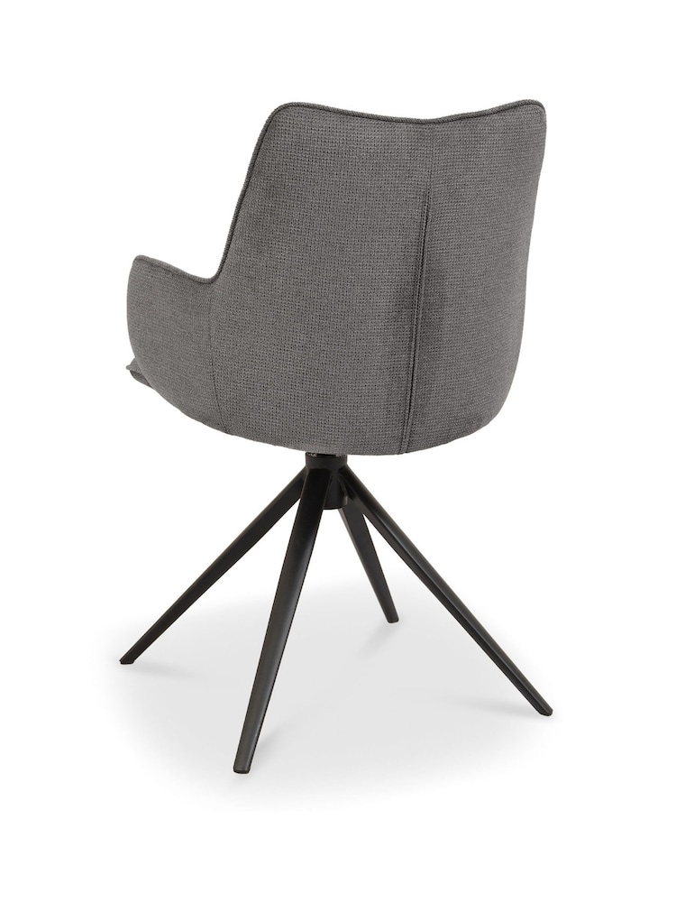 Bentley Designs Grey Rowan 360° Return Swivel Chair - Image 5 of 5 Bentley Designs Grey Rowan 360° Return Swivel Chair - Image 5 of 5