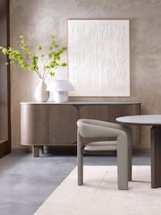 Bentley Designs Grey Oiled Oak White Duo Ceramic Wide Sideboard - Image 2 of 5