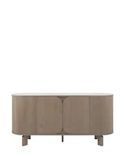 Bentley Designs Grey Oiled Oak White Duo Ceramic Wide Sideboard - Image 4 of 5