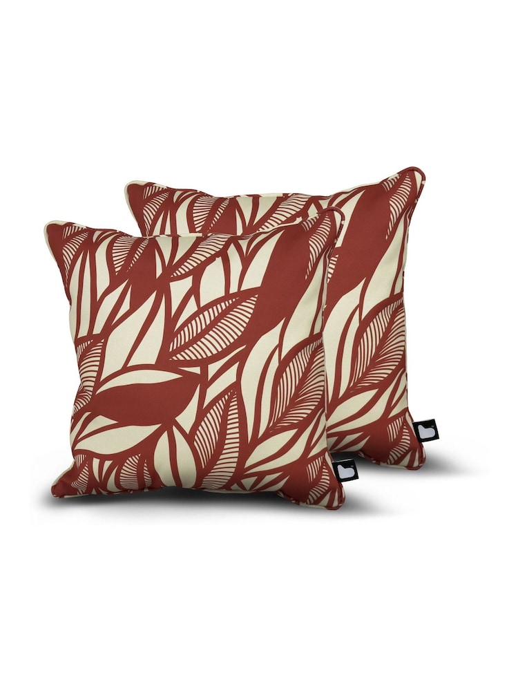 Extreme Lounging 2 Pack Marsala Red Outdoor B Poplar Leaf Cushions - Image 1 of 3
