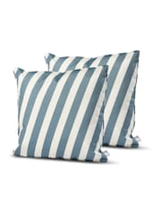 Extreme Lounging 2 Pack Sea Blue Outdoor B Oblique Stripe Cushions - Image 1 of 2