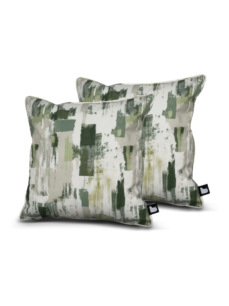 Extreme Lounging 2 Pack Green Outdoor B Prestigious Textiles Bamford Cushions - Image 1 of 2