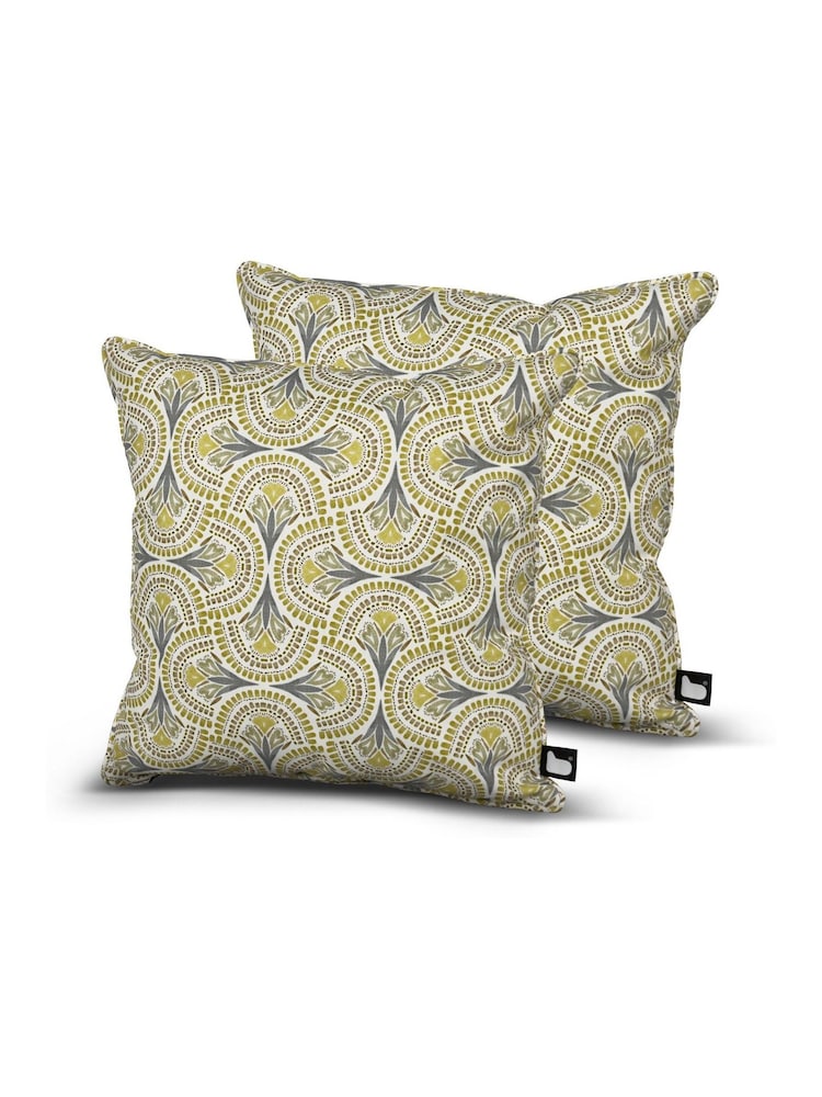 Extreme Lounging 2 Pack Citrus Yellow Outdoor B Prestigious Textiles Skiathos Cushions - Image 1 of 2