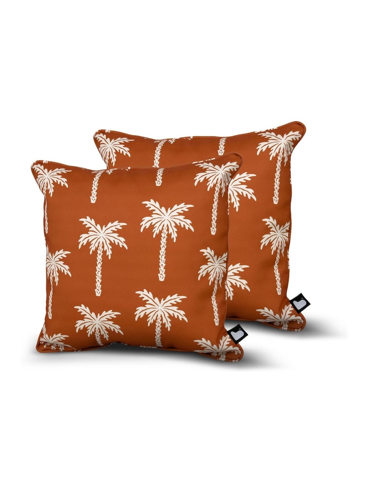 Extreme Lounging 2 Pack Rust Orange Outdoor B Palm Cushions - Image 1 of 3
