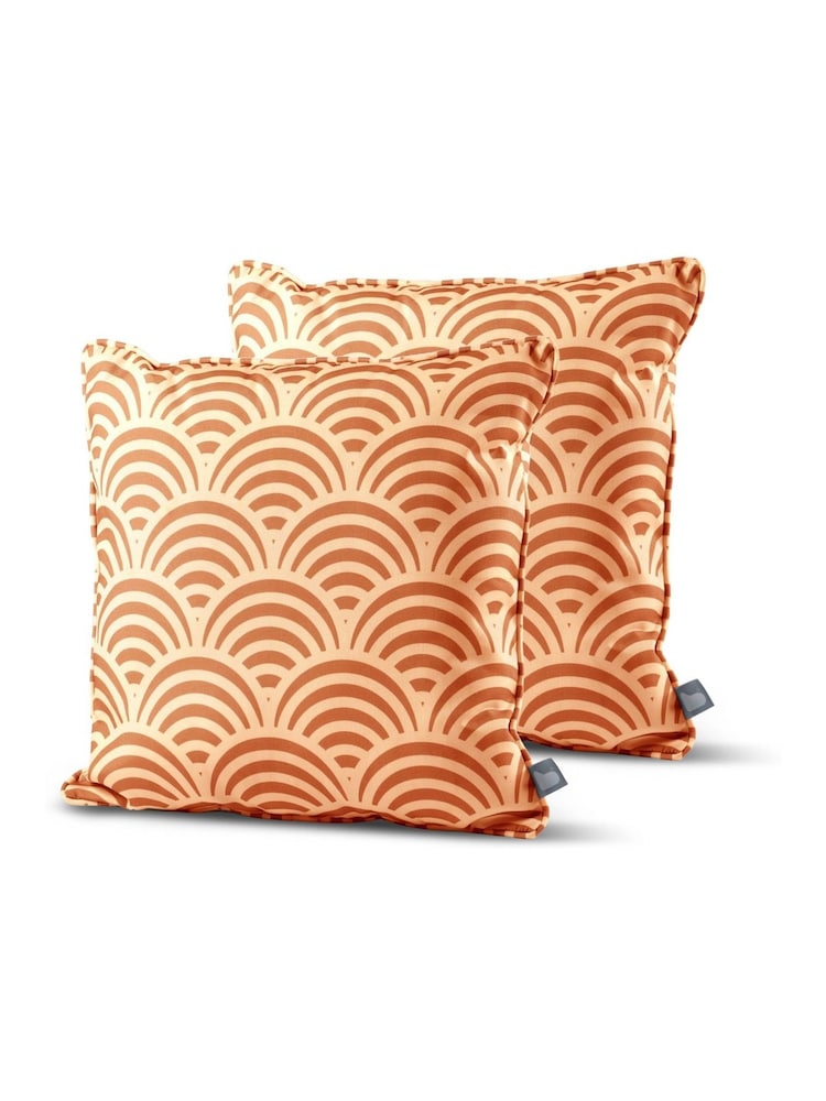 Extreme Lounging 2 Pack Orange Outdoor B Shell Cushions - Image 1 of 2