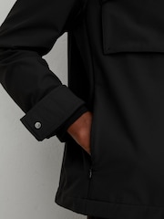 Reiss Black Divide Technical Twin-Pocket Overshirt - Image 3 of 7