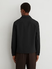 Reiss Black Divide Technical Twin-Pocket Overshirt - Image 6 of 7