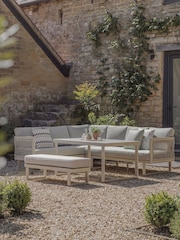 Bramblecrest Mocha Hudson L-Shape Sofa Set with Rectangle Table and Bench - Image 1 of 6