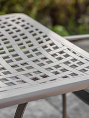 Bramblecrest Stone Rome 160 x 100cm Rectangle Table with 6 Armchairs & Seat Cushions - Image 2 of 5