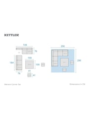 Kettler Grey Merano Garden Corner Set Square High/Low Table - Image 5 of 5
