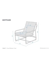 Kettler Nordic Blue Cloud Garden Single Relaxed Chair - Image 2 of 3