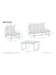 Kettler Green Leaf Garden Lounge Set Sofa - Image 4 of 4