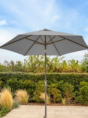 Kettler Slate Grey 25m Wind Up Garden Parasol with Auto Tilt Night - Image 2 of 4