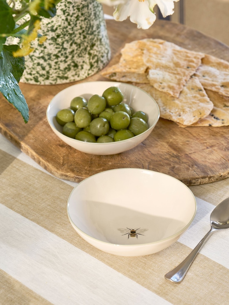 Sophie Allport Natural Bees Stoneware Nibbles Bowl - Image 1 of 3