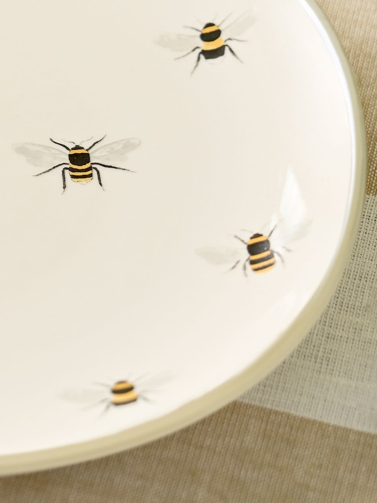 Sophie Allport Natural Bees Stoneware Side Plate - Image 2 of 3