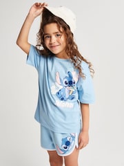 Brand Threads Blue Lilo & Stitch Sweater & Shorts Set - Image 4 of 6
