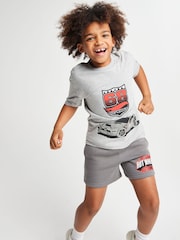 Brand Threads Grey Hot Wheels T-Shirt & Shorts Set - Image 5 of 6