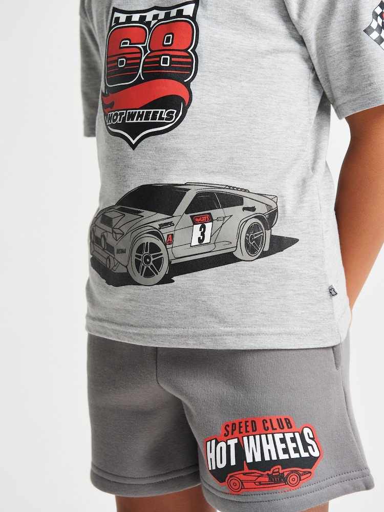 Brand Threads Grey Hot Wheels T-Shirt & Shorts Set - Image 6 of 6