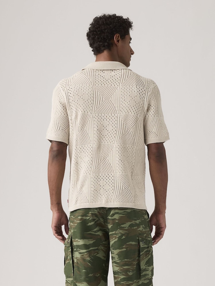 Levi's® Cream Sweater Camp Shirt - Image 2 of 5