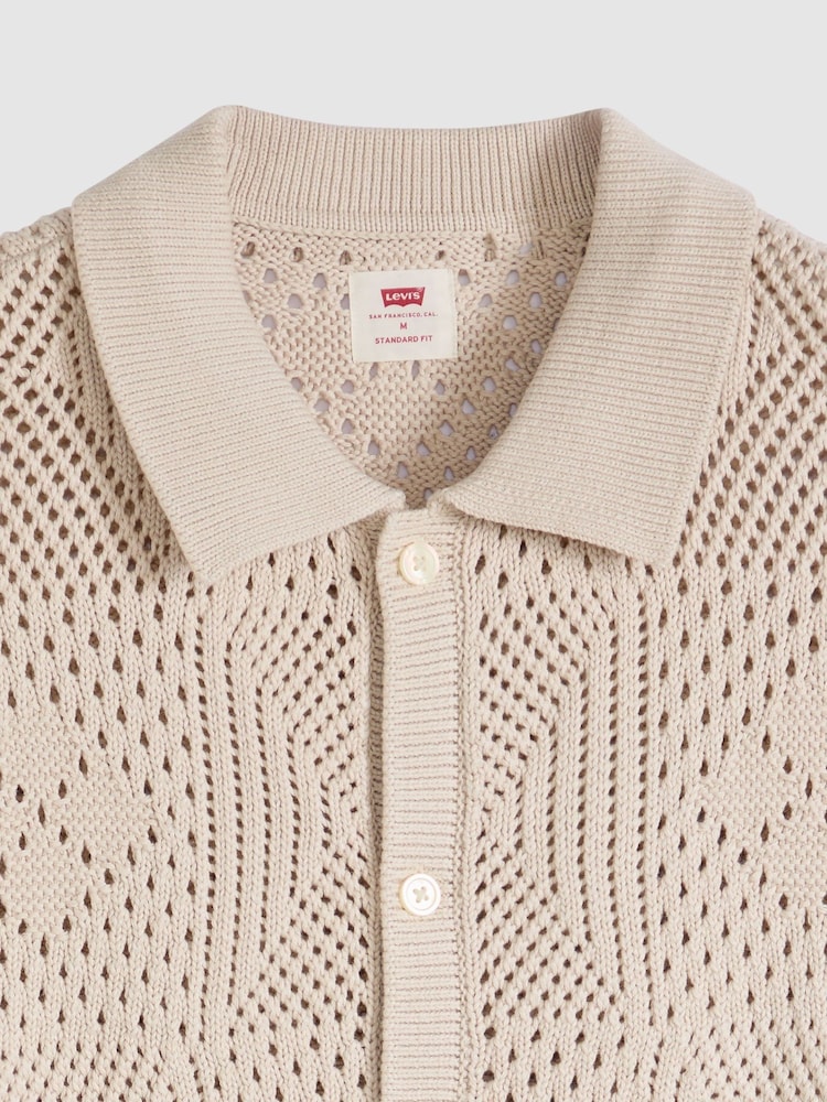Levi's® Cream Sweater Camp Shirt - Image 5 of 5