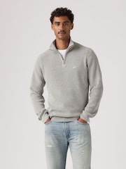 Levi's® Grey Housemark Quarter-Zip Sweater - Image 1 of 5
