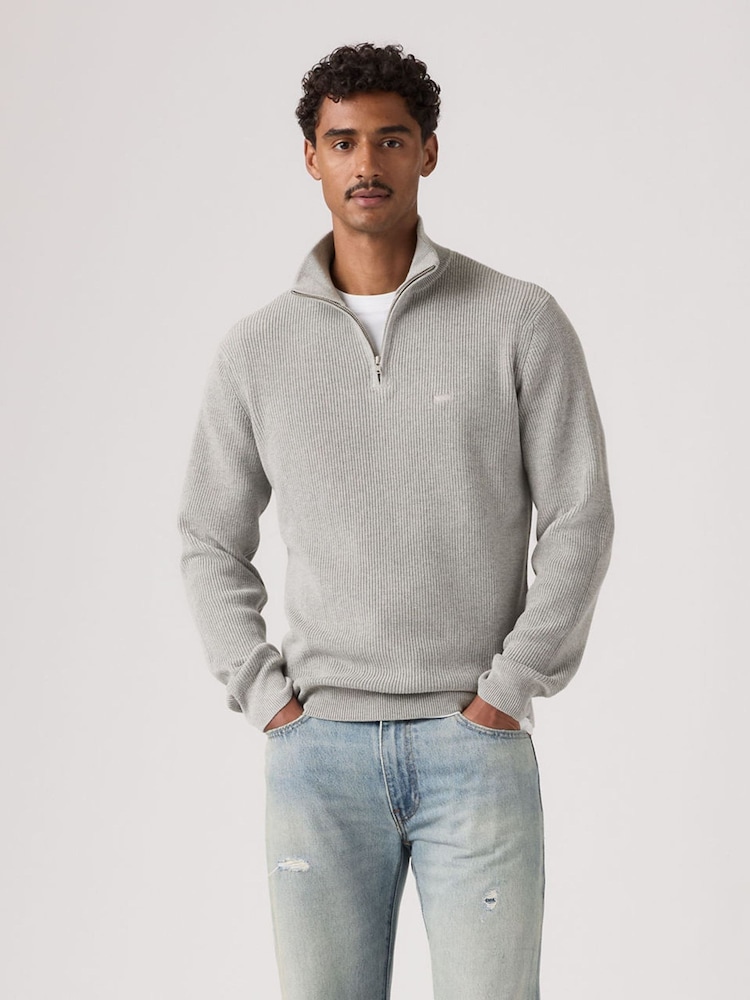 Levi's® Grey Housemark Quarter-Zip Sweater - Image 1 of 5