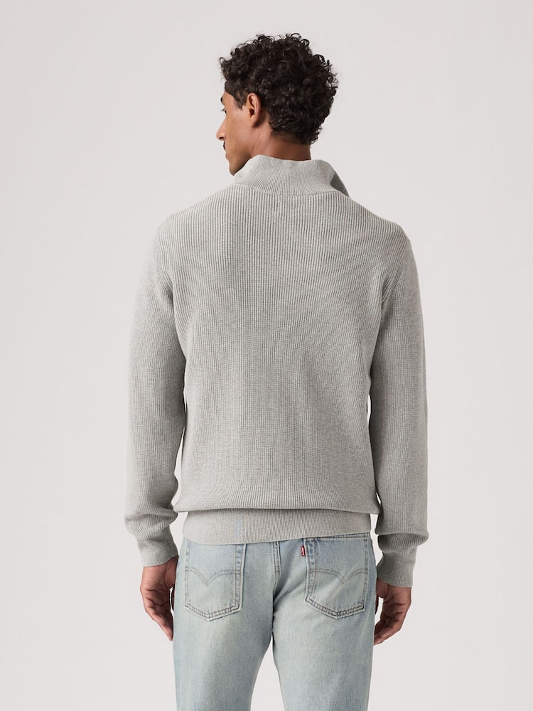 Levi's® Grey Housemark Quarter-Zip Sweater - Image 2 of 5