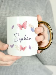 Personalised Butterfly Handled Mug by PMC - Image 2 of 3