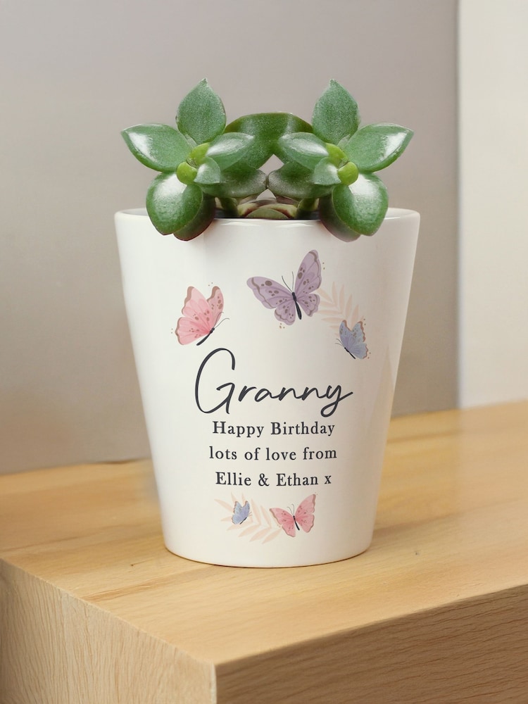 Personalised Butterfly Plant Pot by PMC - Image 1 of 3