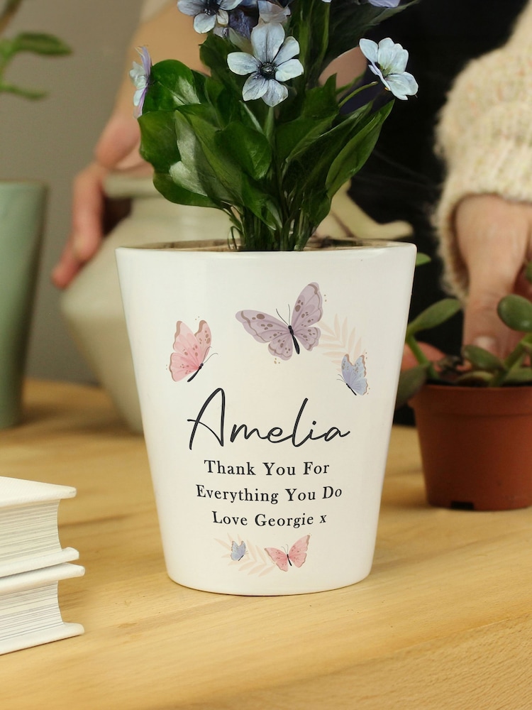 Personalised Butterfly Plant Pot by PMC - Image 2 of 3