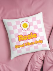 Personalised Check Childrens Bedroom Cushion by PMC - Image 2 of 4