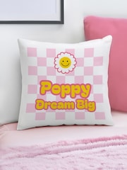 Personalised Check Childrens Bedroom Cushion by PMC - Image 3 of 4