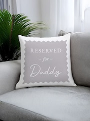 Personalised Grey Reserved For Cushion by PMC - Image 3 of 3