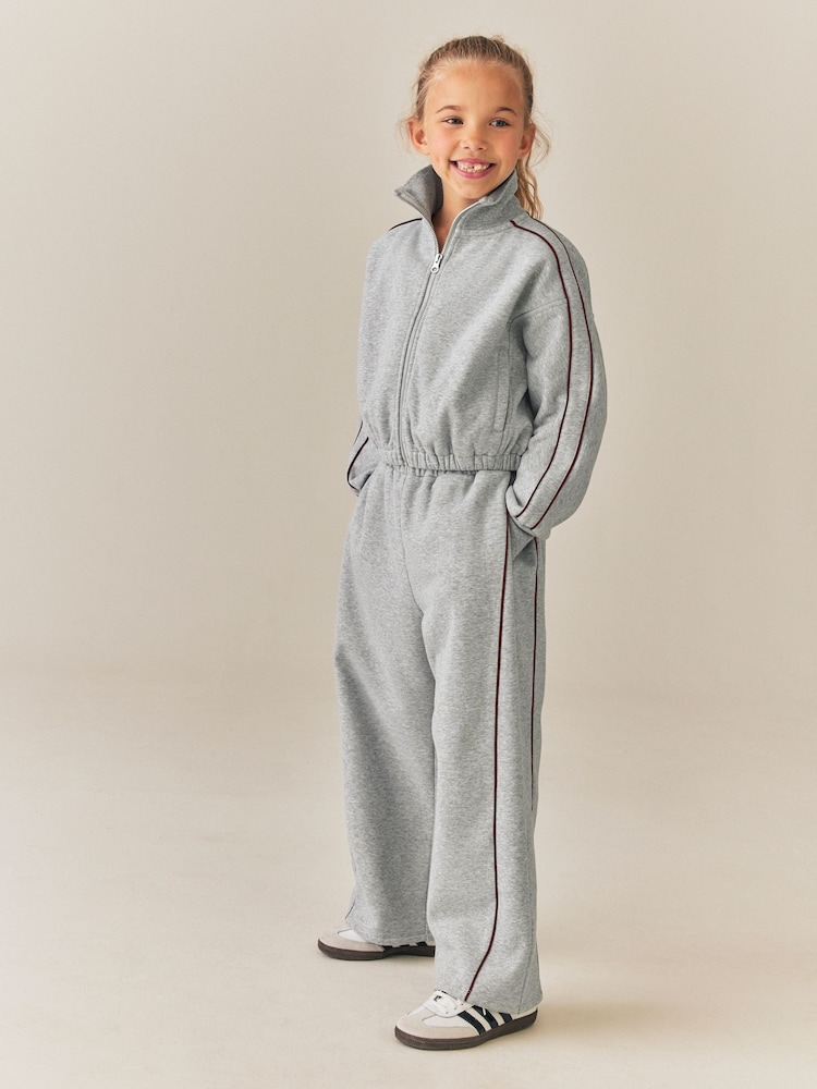 Grey Zip Through Sweatshirt (3-16yrs) - Image 1 of 8 Grey Zip Through Sweatshirt (3-16yrs) - Image 1 of 8