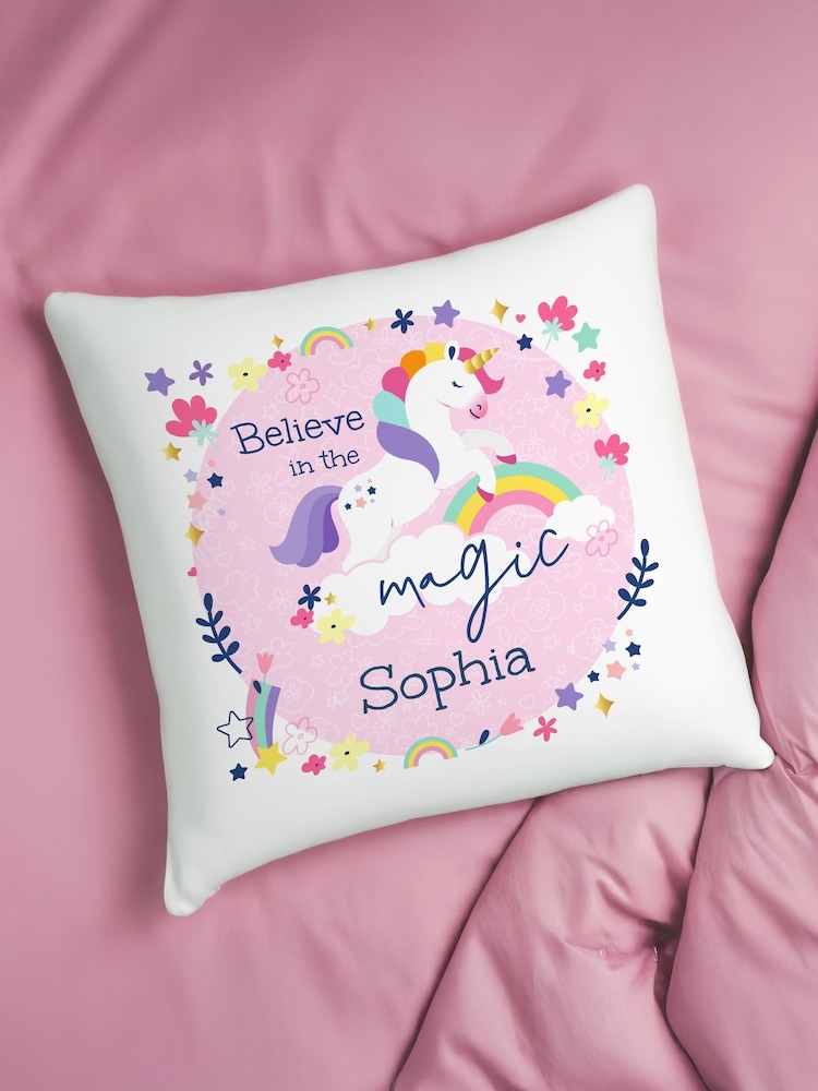 Personalised Unicorn Cushion by PMC - Image 2 of 3 Personalised Unicorn Cushion by PMC - Image 2 of 3
