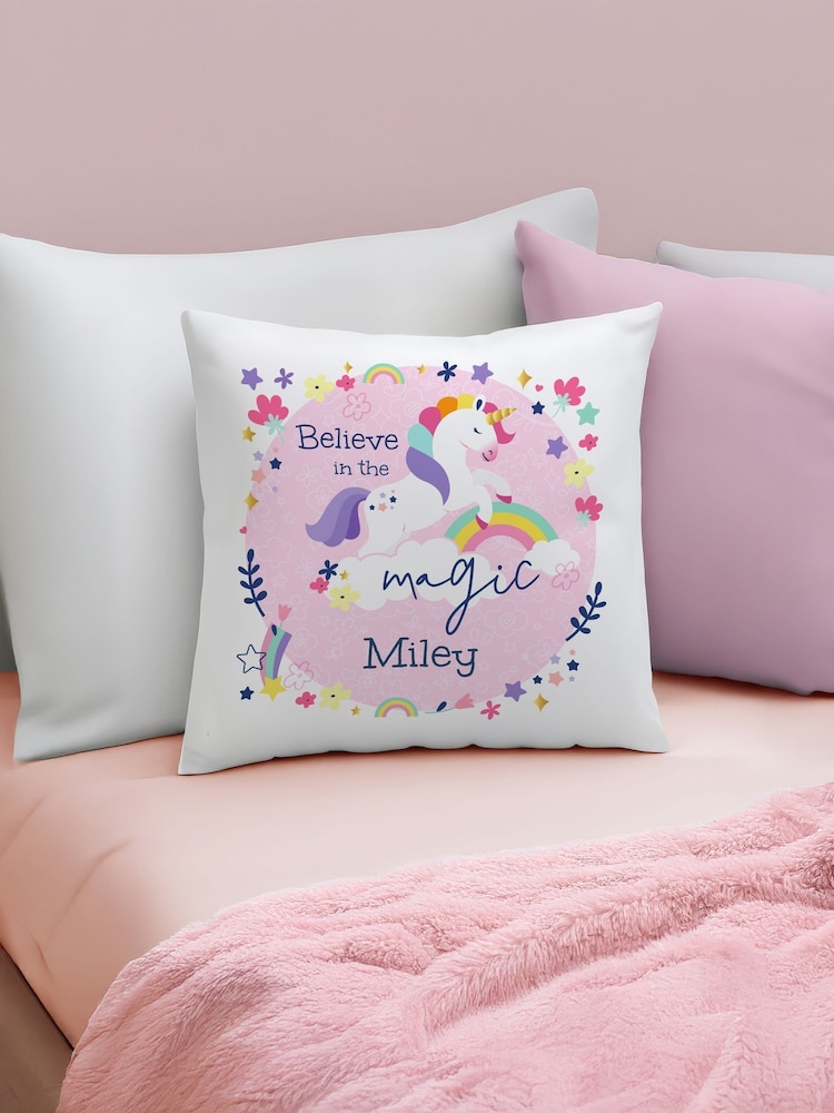Personalised Unicorn Cushion by PMC - Image 3 of 3 Personalised Unicorn Cushion by PMC - Image 3 of 3