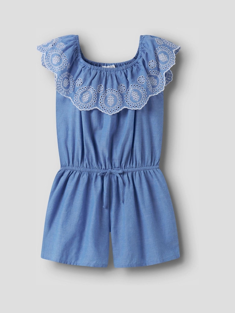Name It Purple Embroidered Playsuit - Image 1 of 3