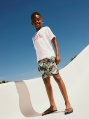 Name It Black Graffiti Print Swim Shorts - Image 1 of 4