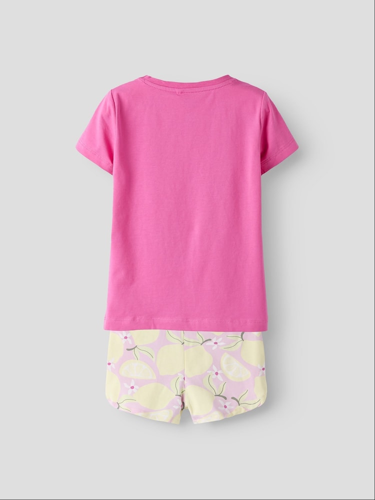 Name It Pink Lemon T-Shirt and Shorts Set - Image 2 of 4