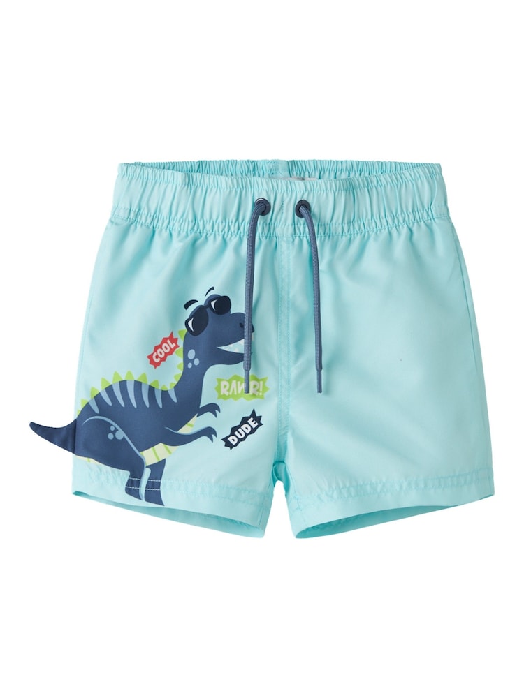 Name It Blue Dino Swim Shorts - Image 1 of 3 Name It Blue Dino Swim Shorts - Image 1 of 3
