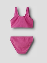 Name It Pink Tie Top Textured Bikini - Image 2 of 3