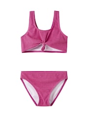 Name It Pink Tie Top Textured Bikini - Image 3 of 3
