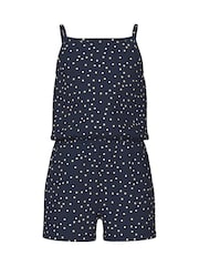 Name It Polka Dot Print Blue Sleeveless Short Playsuit - Image 1 of 3