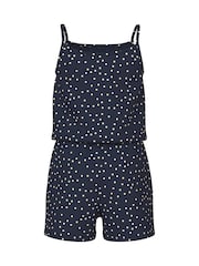 Name It Polka Dot Print Blue Sleeveless Short Playsuit - Image 2 of 3