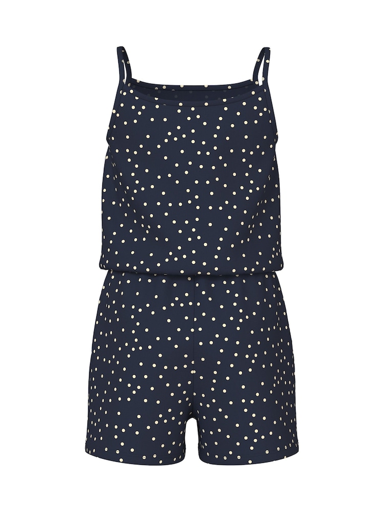 Name It Polka Dot Print Blue Sleeveless Short Playsuit - Image 2 of 3