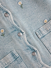 Monsoon Blue Embroidered Daisy Denim Jacket - Image 4 of 4